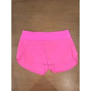 Lululemon Speed Up Short Long *4" Mid Rise SIZE 10  Dark Prism Pink